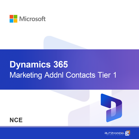 Dynamics 365 Marketing Lisäyhteystiedot Taso 1 (NCE)