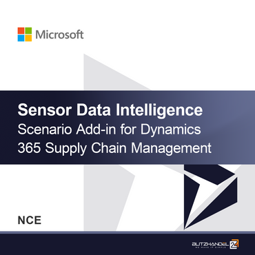 Anturidatan älykkyysskenaarion lisäosa Dynamics 365 Supply Chain Managementille (NCE)