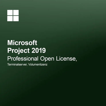 Microsoft Project 2019 Professional Open License, Terminalpalvelin, Volyymilisenssi
