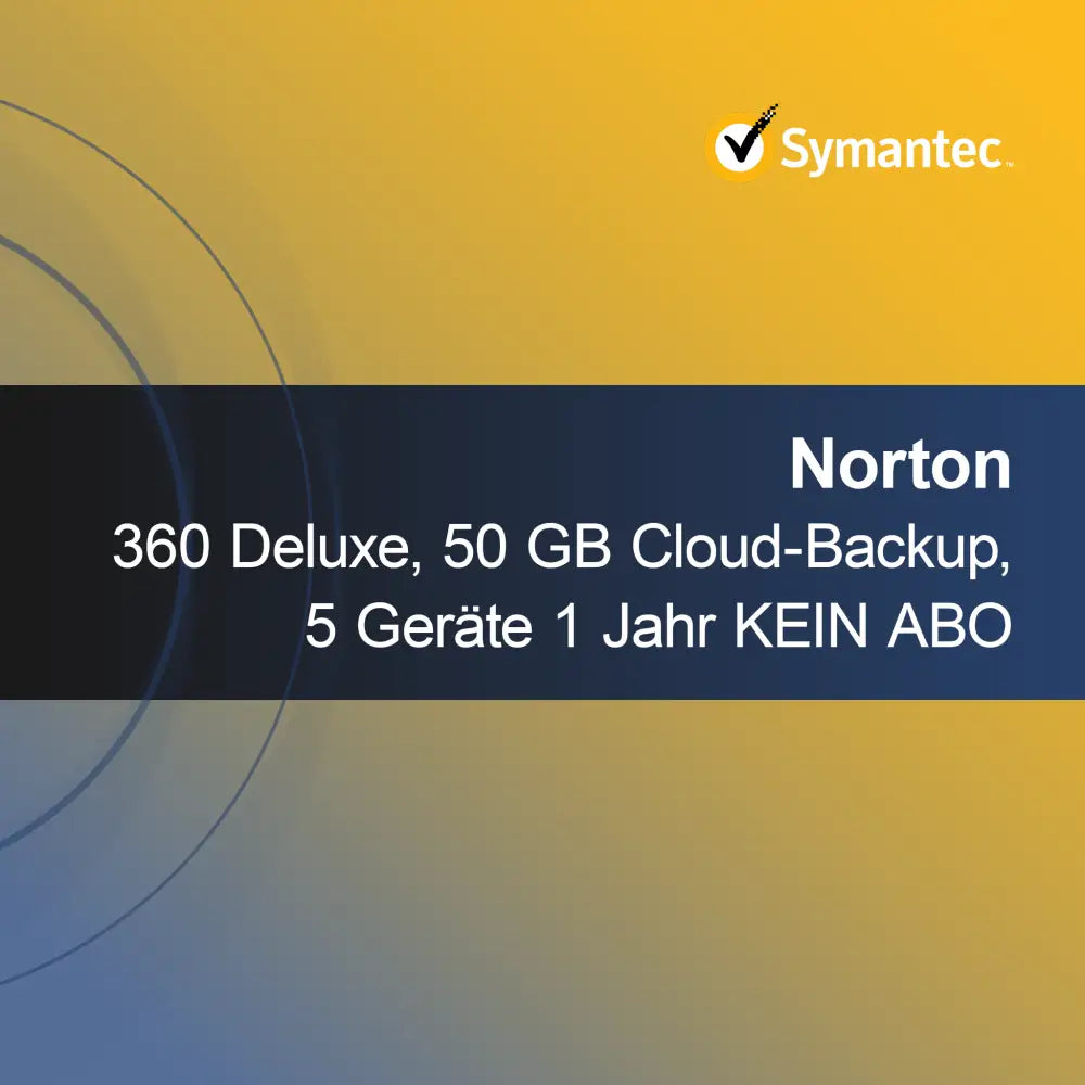 Norton 360 Deluxe, 50 Gt pilvivarmuuskopiointi, 5 laitetta 1 vuosi EI TILAUSTA