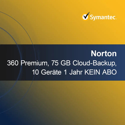 Norton 360 Premium, 75 GB pilvivarmuuskopiointi, 10 laitetta 1 vuosi EI TILAUSTA