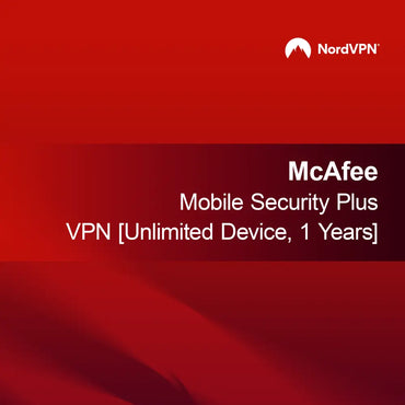 McAfee Mobile Security Plus VPN [Rajoittamaton laite, 1 vuosi]