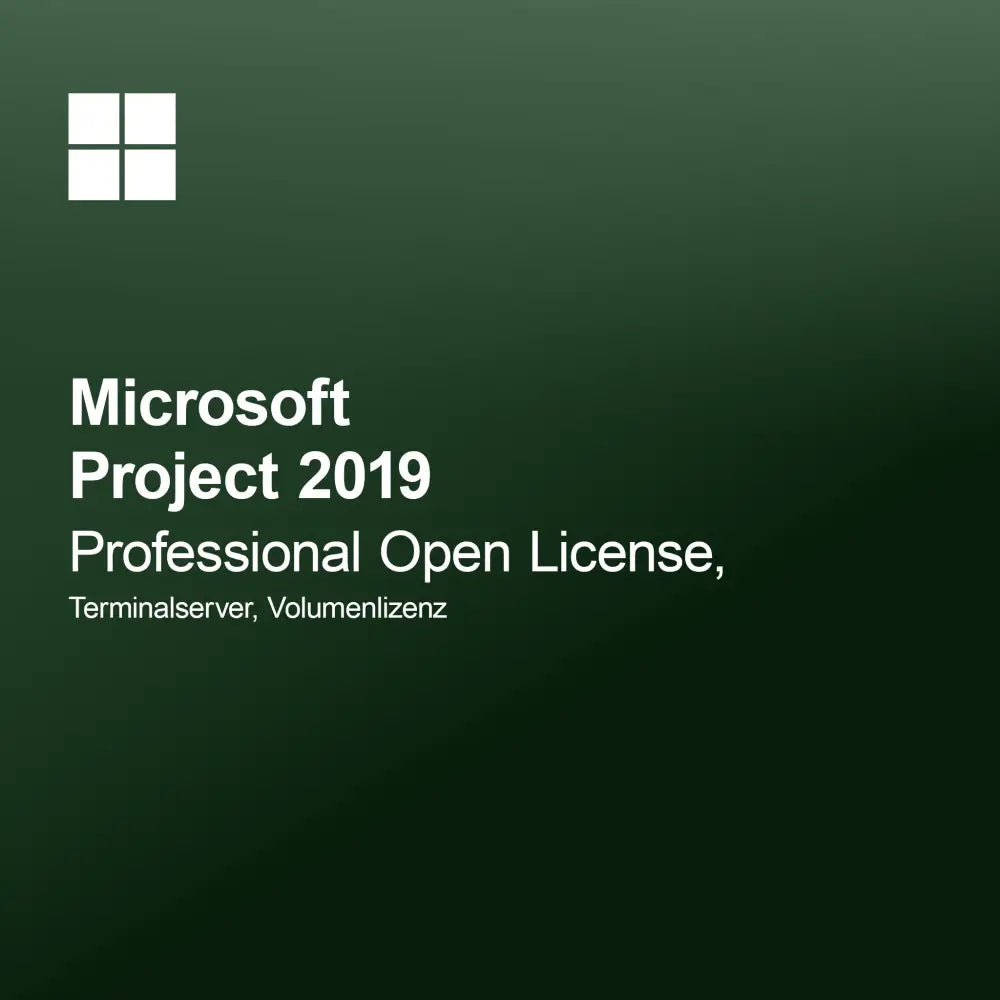 Microsoft Project 2019 Professional Open License, Terminalpalvelin, Volyymilisenssi