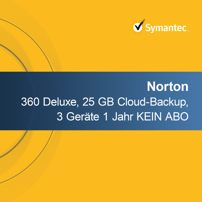 Norton 360 Deluxe, 25 Gt pilvivarmuuskopiointi, 3 laitetta 1 vuosi EI TILAUSTA