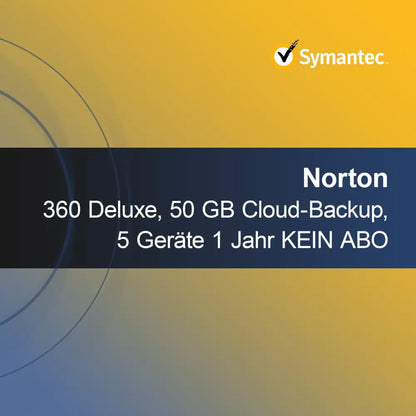Norton 360 Deluxe, 50 Gt pilvivarmuuskopiointi, 5 laitetta 1 vuosi EI TILAUSTA