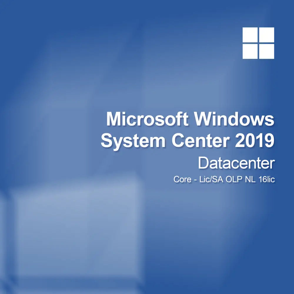 System Center 2019 Datacenter Core - Lisenssi/SA OLP NL 16 lisenssiä